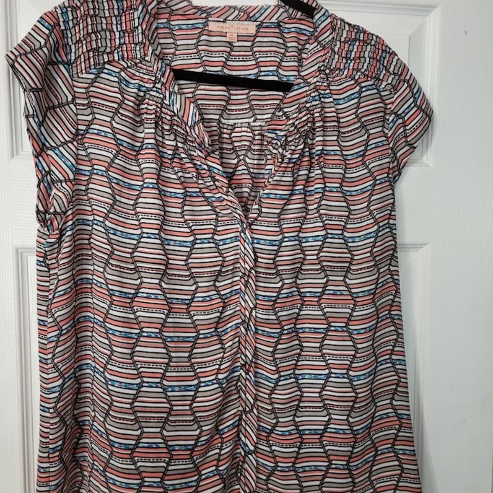 Colorful Gibson Latimer blouse Size XL NWOT‎